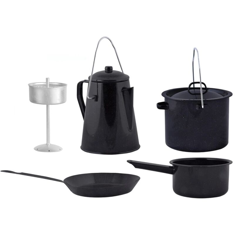 

Batería de cocina 4 piezas para exterior negra FF215 - Negro - Esschert Design