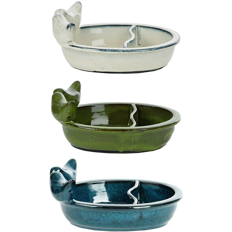 Esschert Design - Futter-/Trinkschale Keramik sortiert 21x15,5x8,6cm