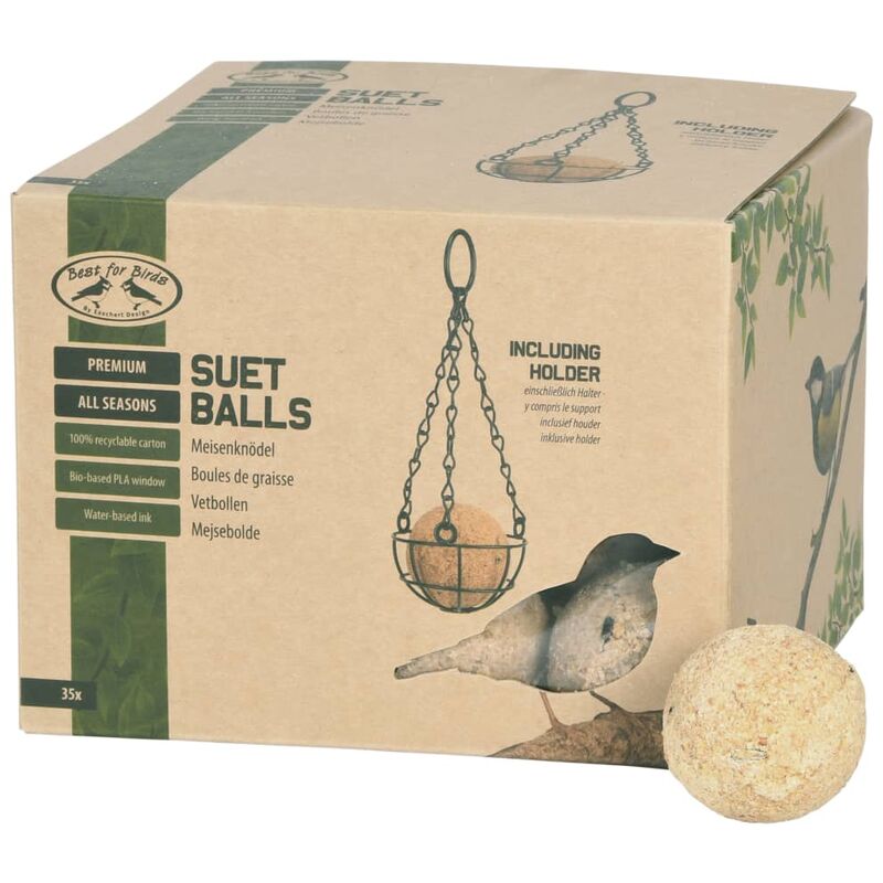 Boules de suif pour oiseaux 4 saisons avec support - Esschert Design