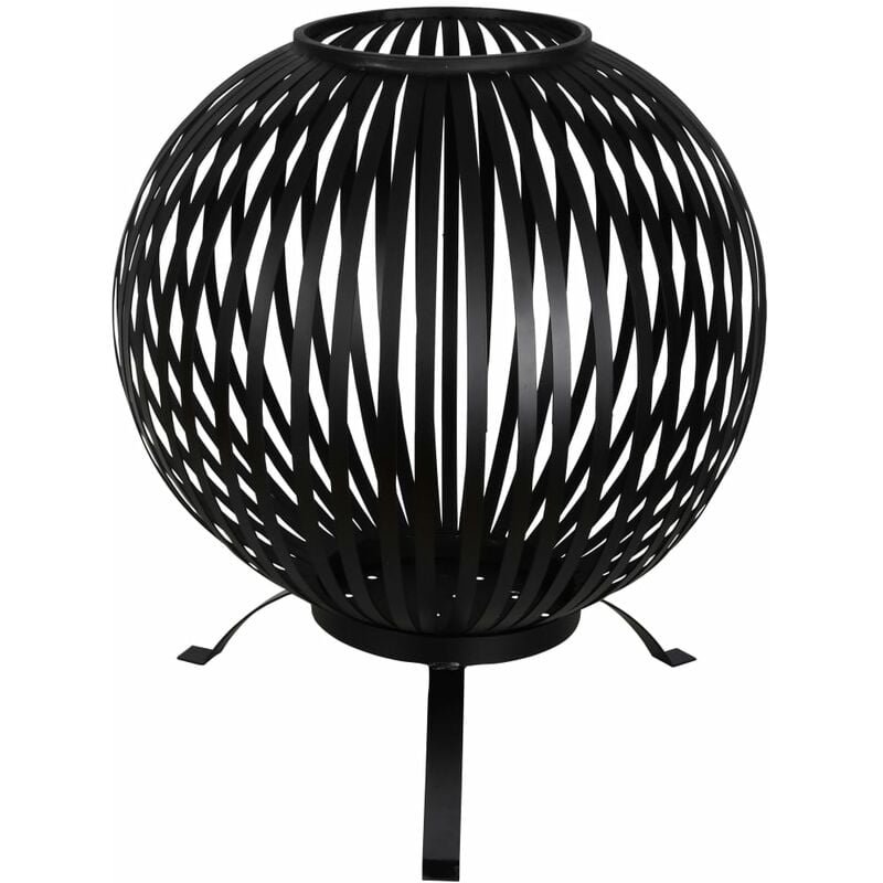 

Esschert Design Brasero esfera enrejada acero al carbono negro FF400