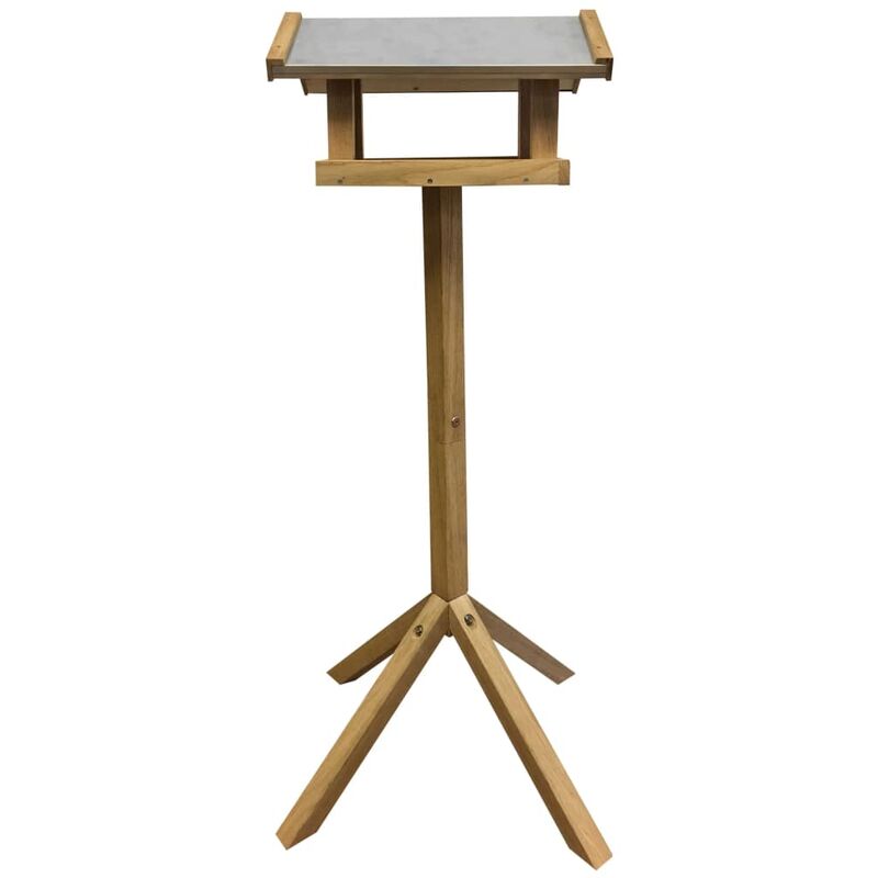 

Esschert Design Comedero de pájaro rectangular tejado de acero FB432 - Marrón