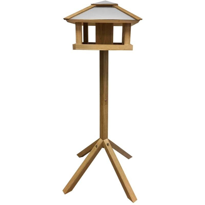 

Esschert Design Comedero de pájaros cuadrado tejado de acero FB433