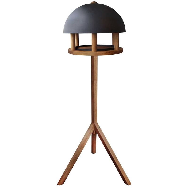 

Esschert Design Comedero de pájaros redondo tejado de acero FB429