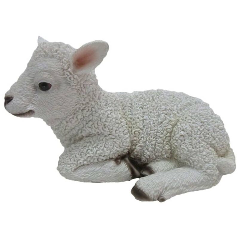 

Estatua de cordero tumbado 17,6x10,8x10,5 cm - Blanco - Esschert Design