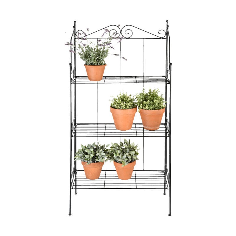 Etagère à 2 niveaux - L 55,5 x l 25,5 x H 109,6 cm - Noir - Livraison gratuite