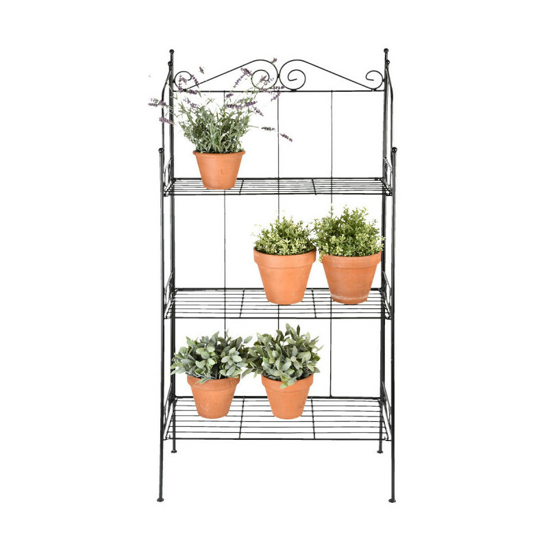 Esschert Design – Étagère 3 niveaux en fer forgé 110 cm – Pliable et facile à ranger – Pour décoration végétale intérieure et extérieure Esschert Design – Étagère 3 niveaux en fer forgé 110 cm – Pliable et facile à ranger – Pour décoration végétale intérieure et extérieure