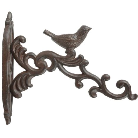 Esschert Design Gancio di Supporto per Fioriera in Ghisa Marrone BR21
