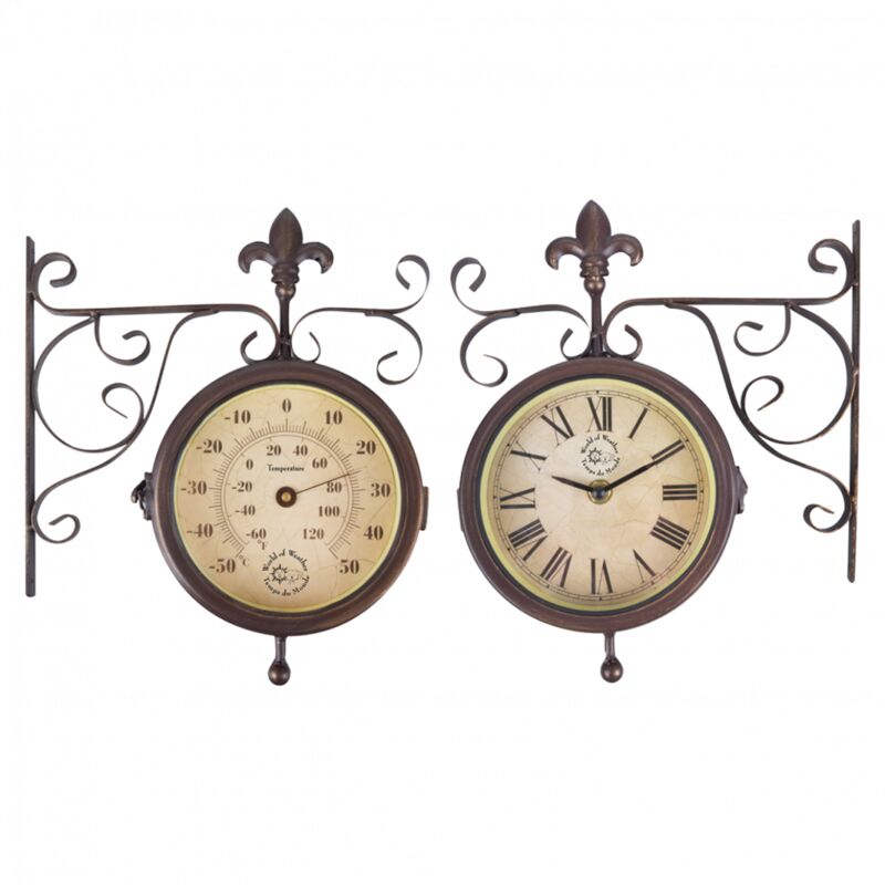 Fallen Fruits Horloge ext&eacute;rieure Double Face/Heure & thermom&egrave;tre