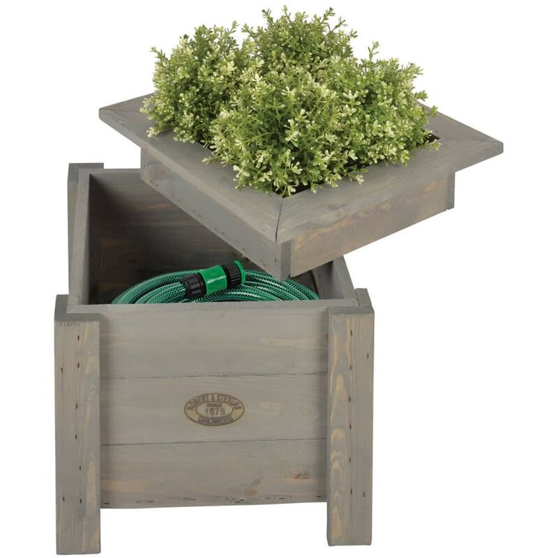 

Esschert Design Jardinera 2 en 1 con sitio para guardar manguera NG47