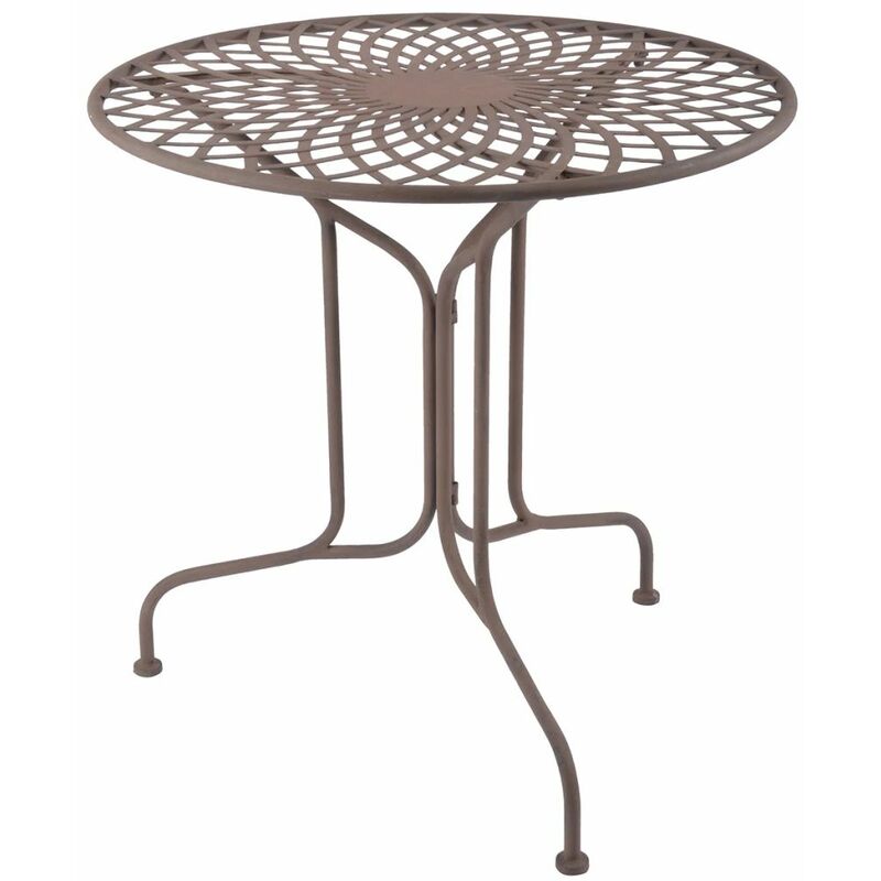 

Esschert Design Mesa de metal estilo inglés antiguo MF007