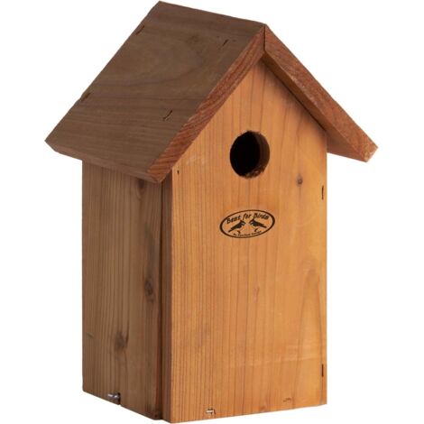 Esschert Design – Nichoir en bois de douglas 25,7 cm – Abri pour mésanges – Résistant aux intempéries – Dimensions 14,3 x 17 cm – Couleur marron