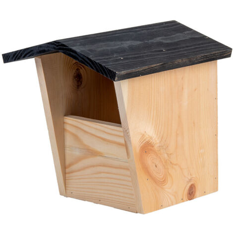 Esschert Design – Nichoir rouge gorge 23 cm – Bois d'épicéa certifié FSC® – Isolation parfaite – Toit en pente pour drainage – Installation à plus de 1,80 m