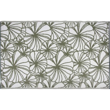 Esschert Design Outdoor-Teppich 241×152 cm Blumenmuster OC21