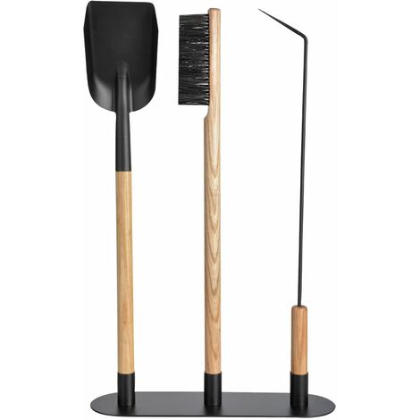Esschert Design Outils de cheminée 3 pièces Acier au carbone FF208