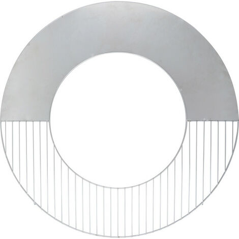 Esschert Design – Plaque de cuisson pour barbecue 62,3 cm – Acier inoxydable – Compatible braseros 60 cm – 4 broches de maintien