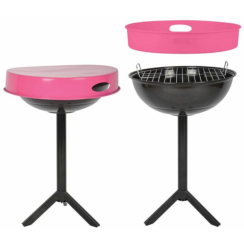 Esschert Design - Table barbecue avec plateau amovible - Plateau rose