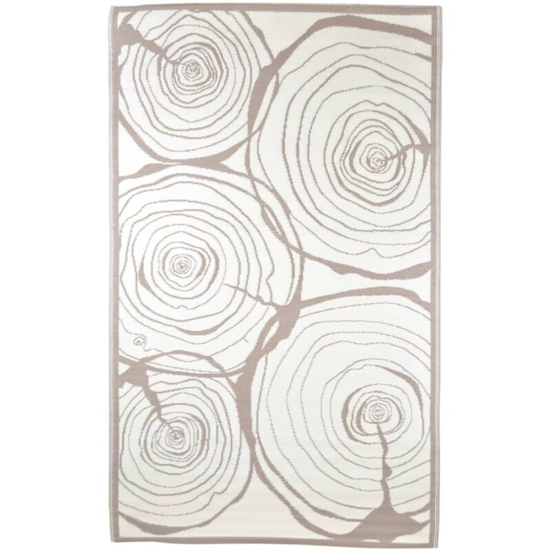 Tapis de jardin rectangulaire - Cernes de croissance - 182 x 122 cm - Beige - Livraison gratuite - Beige