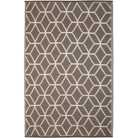 Esschert Design – Tapis extérieur en polypropylène 180x121 cm – Imperméable et réversible – Motifs identiques et coloris inversés – Facile à nettoyer