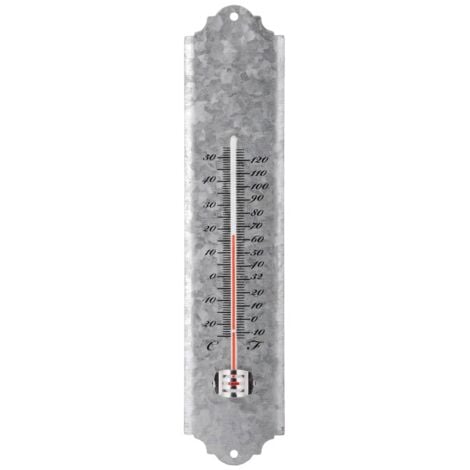 Esschert Design Termometro a Parete Rottami di Zinco 30 cm OZ10