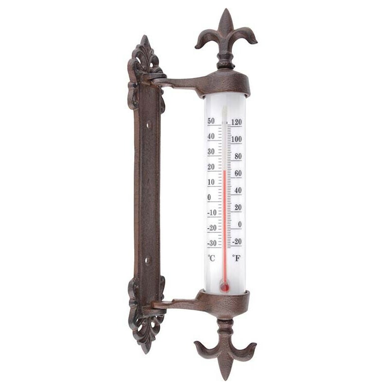 Esschert Design - Thermomètre fenêtre en Fonte 30cm