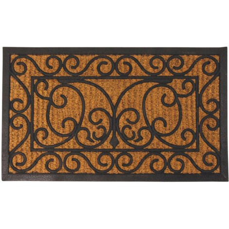 Esschert Design Türmatte klassisches Design 74,5 x 44,5 cm - Kokos & Gummi