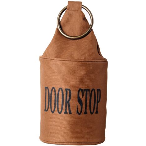 Esschert Design Türstopper Braun mit schwarzem Aufdruck Door Stop