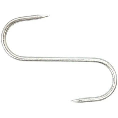 Esse de boucher en acier zingué diamètre 5 mm, l. 120 mm, 2 pièces