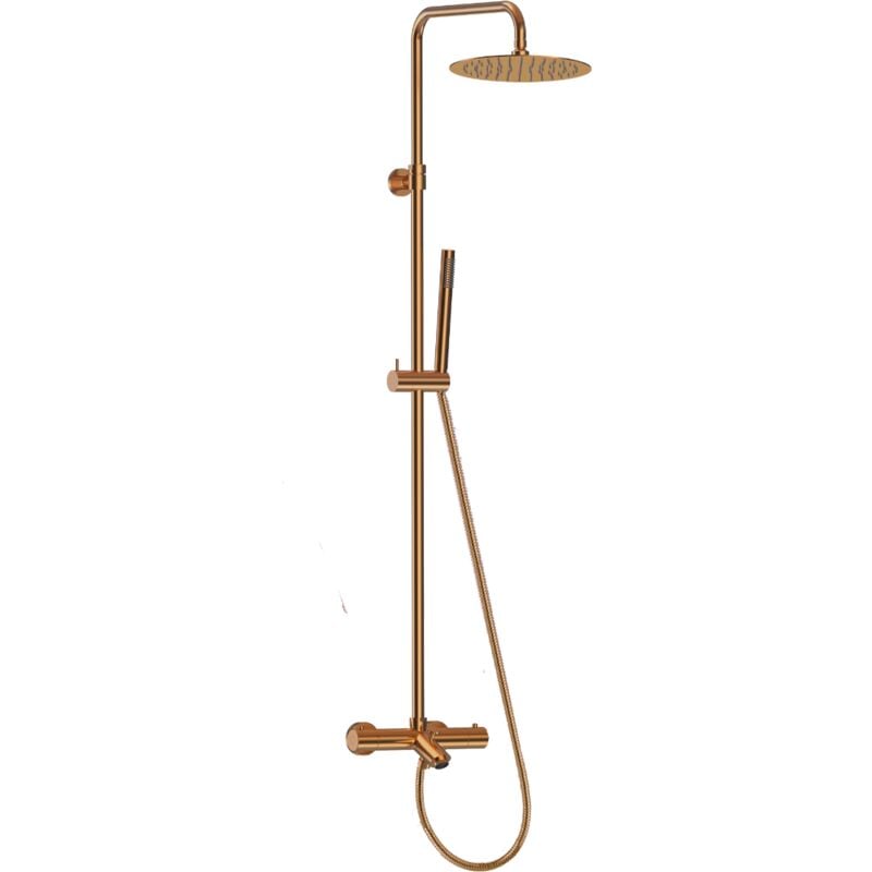 Colonne bain-douche thermostatique luisa ii 250 cuivre brossé - Essebagno