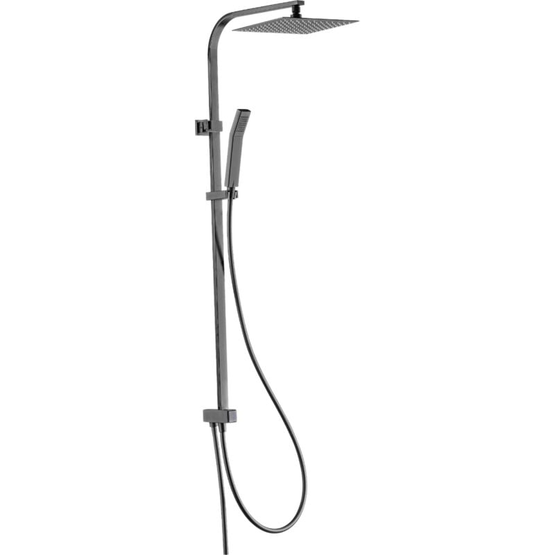 Colonne de douche sans mitigeur Essekadra grise gun metal - Essebagno