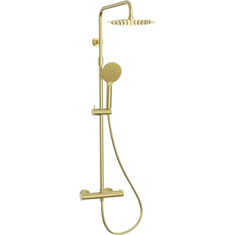 Colonne de douche thermostatique Luisa or brossé - Essebagno