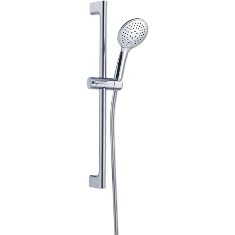 Essebagno - Ensemble barre de douche 3 pièces Luisa chrome