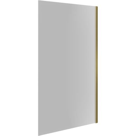 Essebagno Essebagno Badewannenabtrennung Glas und aluminium 80 x 140 Gold gebürstet