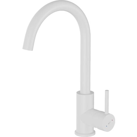 Essebagno Grifo de cocina Kiwo blanco
