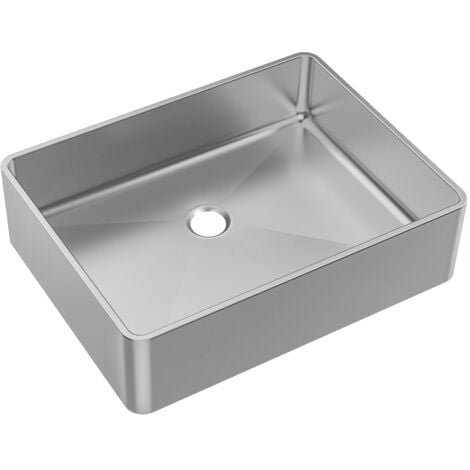 Essebagno Luisa lavabo 48x37 en acero inoxidable