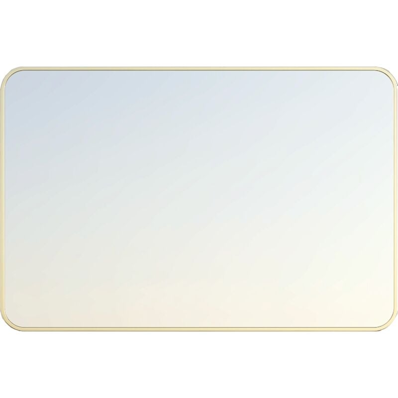 Miroir 80x60 Musea or brossé - Essebagno