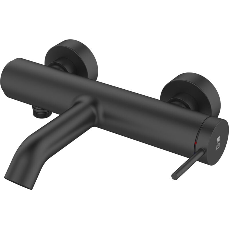 Mitigeur bain-douche mécanique Luisa noir - Essebagno