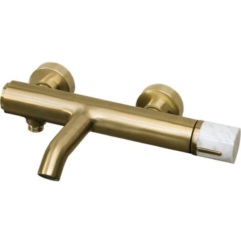 Essebagno Mitigeur bain-douche mécanique Manopola or brossé marbre