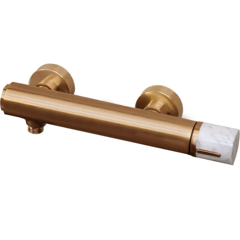 Essebagno - Mitigeur douche mécanique Manopola cuivre brossé marbre
