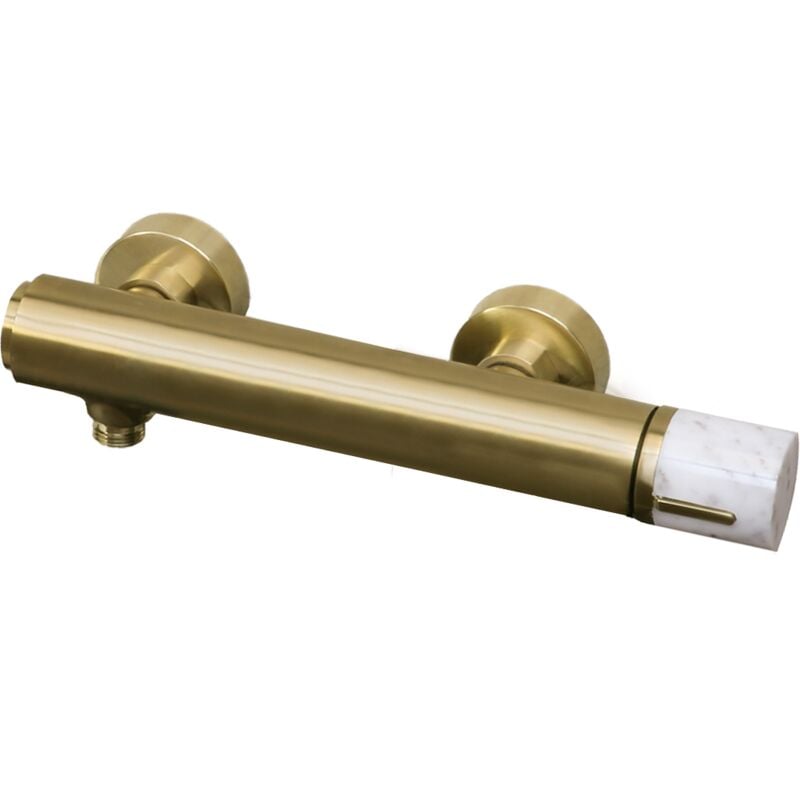 Mitigeur douche mécanique Manopola or brossé marbre - Essebagno