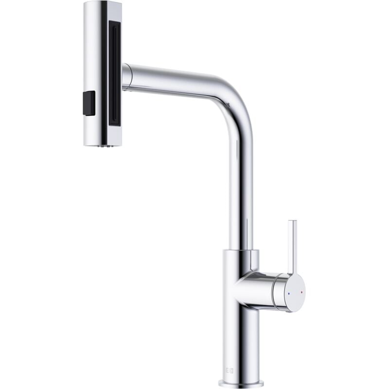 Mitigeur évier à douchette extractible Esserain chromé - Essebagno