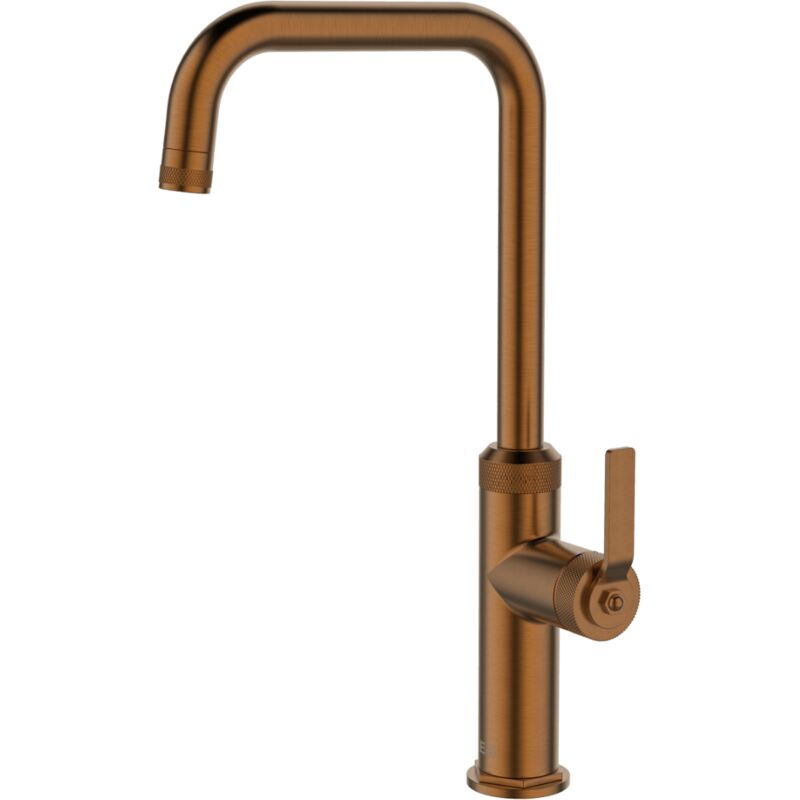 Mitigeur évier cuisine Molette cuivre brossé - Essebagno