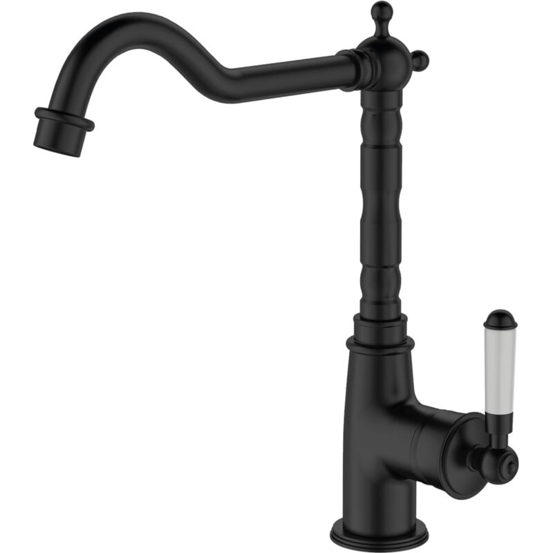 Mitigeur évier rétro Leeds noir - Essebagno