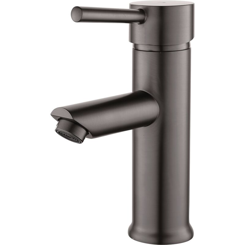 Essebagno - Mitigeur lavabo bas Deco gris gun métal