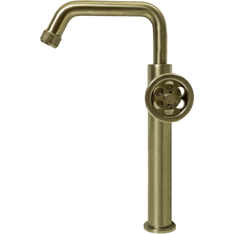 Mitigeur lavabo haut Indus or brossé - Essebagno
