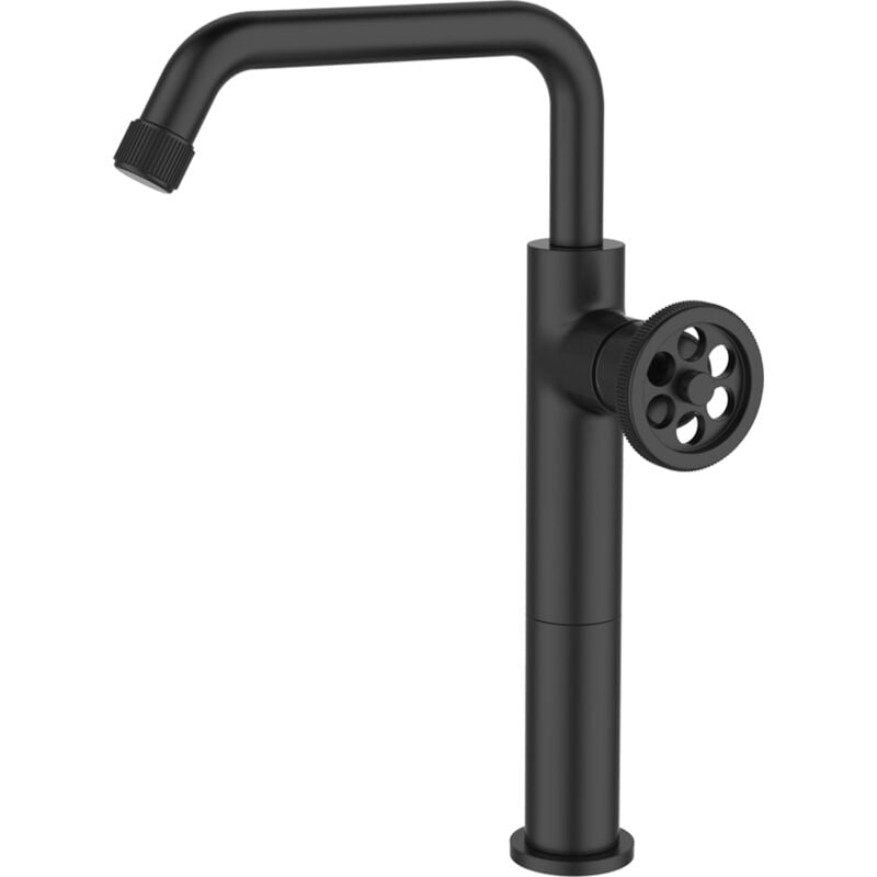 Essebagno - Mitigeur lavabo haut Indus noir mat