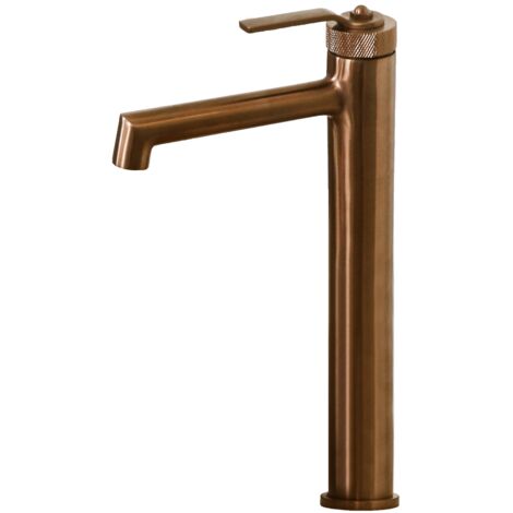 Essebagno Mitigeur lavabo haut Molette cuivre brossé