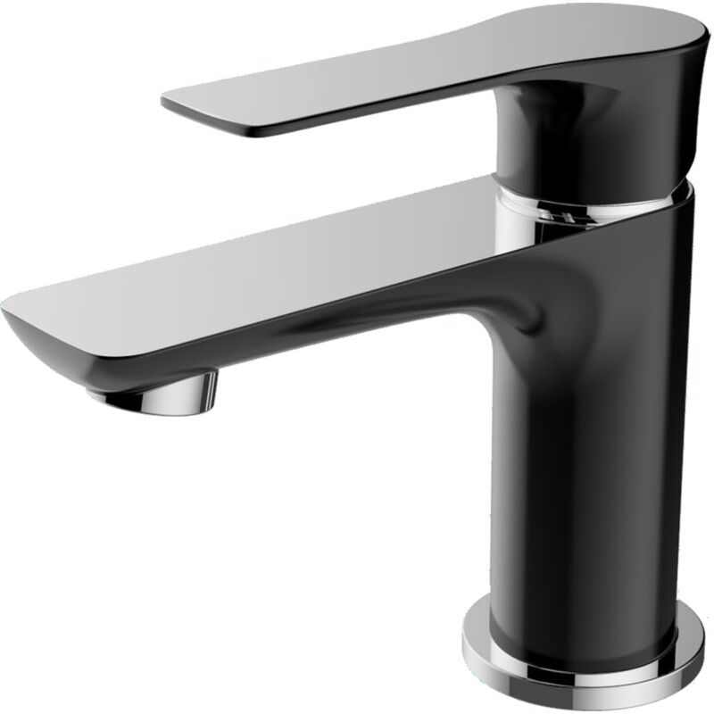 Essebagno - Mitigeur lavabo noir Lover chrome