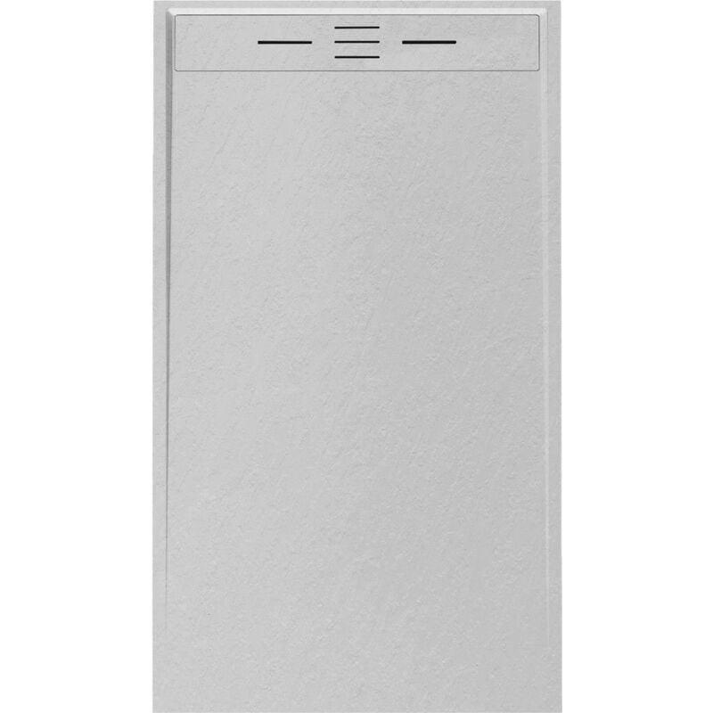Receveur Résine 120 x 80 Façon Ardoise Blanc - Essebagno