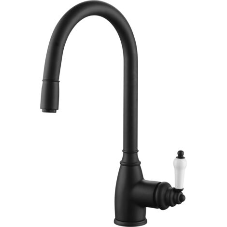 Essebagno Rubinetto da cucina Ascott con doccetta in nero