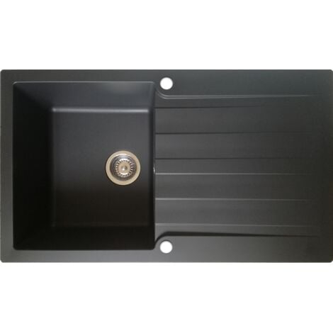 Essebagno Sierra Lavello a 1 vasca e 1 scarico in resina nera